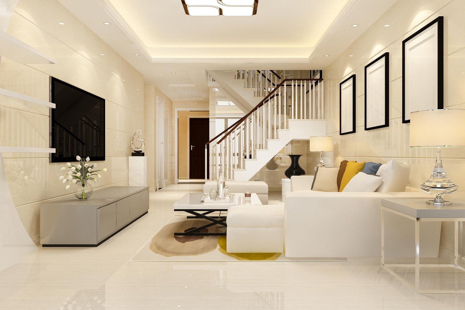 rendering-white-wood-living-room-near-bedroom